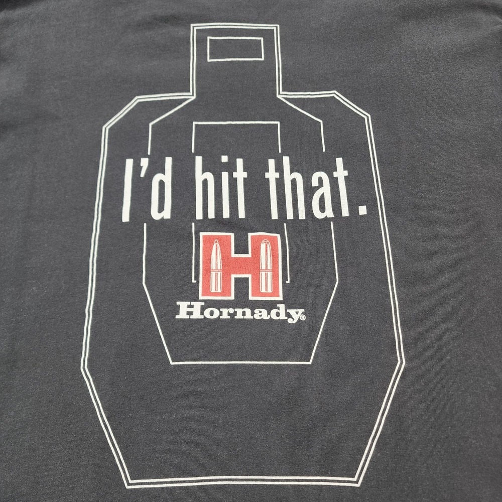 Hornady Critical Defense Ammunition MENS SIZE 2XL T Shirt Black I'D HIT THAT